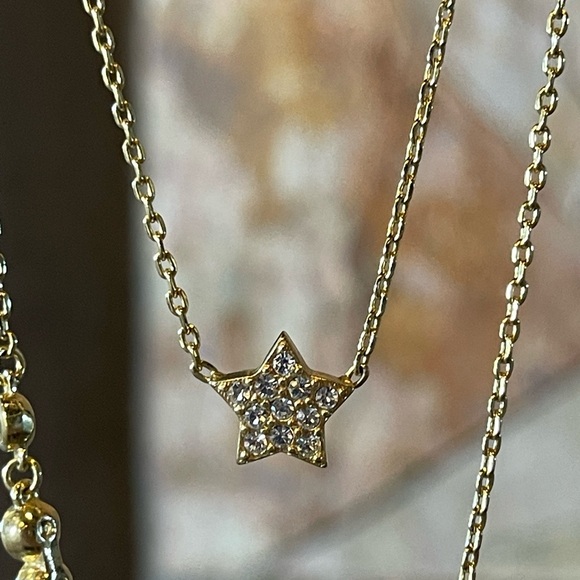 Star Moon Double Layering Reversible Necklace - Picture 2 of 6